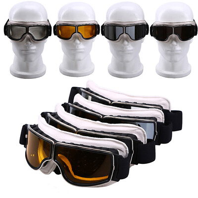 #ad Motorcycle Goggles Ski Snowboard Anti UV Sand Windproof Eyewear Outdoor Sport AU $37.99