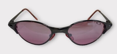 #ad Vintage Y2K Oakley Titanium Metal Frame Sunglasses C Frame? Red Lenses