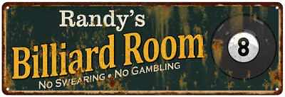 #ad Randy#x27;s Billiard Room Green Personalized Sign Man Cave 106180009218