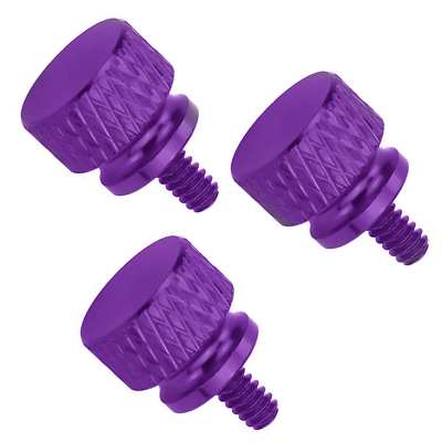 #ad 10pcs Purple Anodized Aluminum Computer Case Thumbscrews for Computer Cover