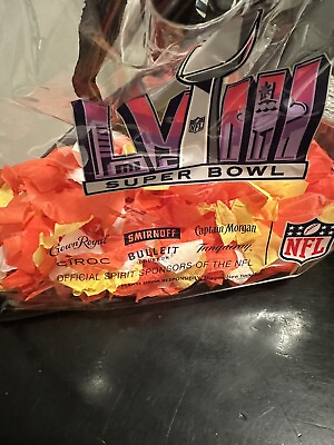 #ad 2024 Super Bowl LVIII 58 Kansas City Chiefs Lombardi Shaped Confetti ON FIELD