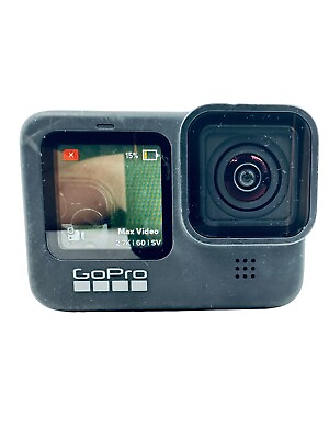 #ad GoPro HERO9 Action Camera Black Camera Only TESTED Crack On Back Screen T874