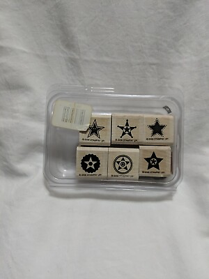 #ad Stampin Up Stamp Starstruck Set of 6 Wood Mounted 2006 New