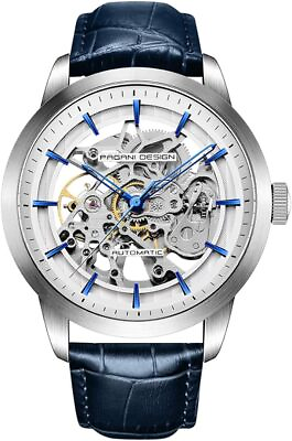 #ad Pagani Design Automatic Mens Watches Skeleton Mechanical Wrist Watch for Men