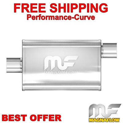 #ad 2.25 O C 5x8 Oval 18quot; Body MagnaFlow Exhaust Muffler Stainless Steel 12255