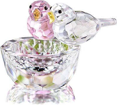 #ad HDCRYSTALGIFTS Crystal Bird Figurine Collectible Art Glass Animal Figurines Tabl