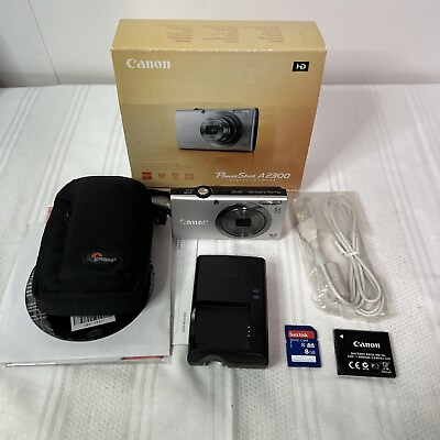 #ad Canon PowerShot A2300 16.0MP Digital Camera Silver Open Box