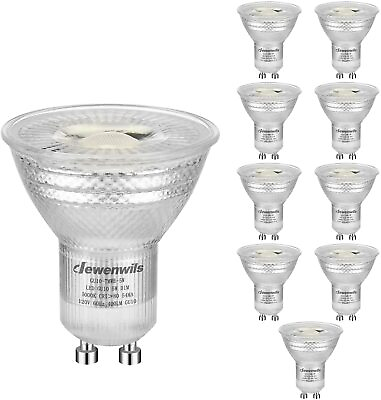 #ad DEWENWILS 10Pack GU10 LED Bulb Dimmable 5000K 400LM Daylight Track Light Bulb $17.84