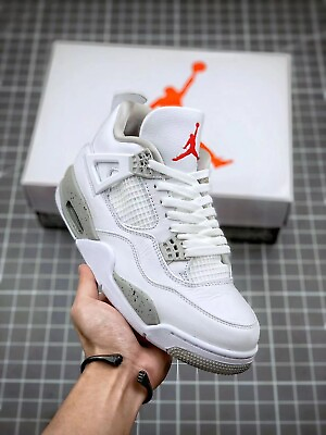 #ad Air Jordan 4 Retro #x27;White Oreo#x27; 2021 Men#x27;s Shoes Free shipping US sizes