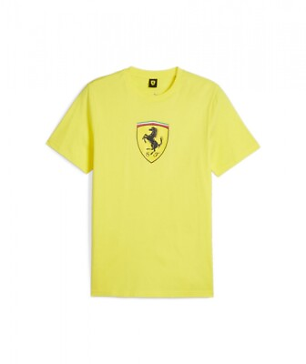 #ad Puma Ferrari Race Big Shield Tee Yellow