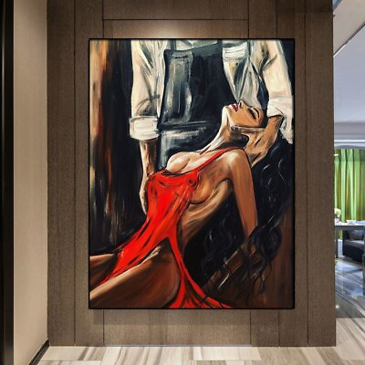 #ad Sexy Woman Print Art Couple Poster Canvas Painting Canvas Wall Art Wall Picture