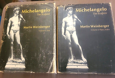 #ad Michelangelo The Sculptor 2 Volume Set by Martin Weinberger 1967 Hardcover DJs