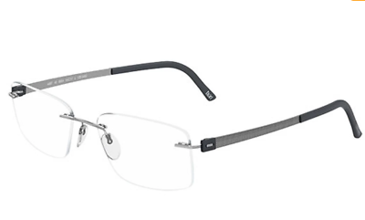 #ad Silhouette Eyeglasses Frames 5452 10 6050 Titan Accent Silver Gray 17 135