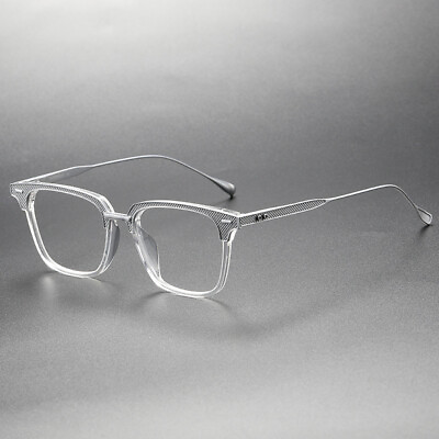 #ad Titanium Eyeglass Frames Mens Business Rectangular Fashion Glasses RX able AT