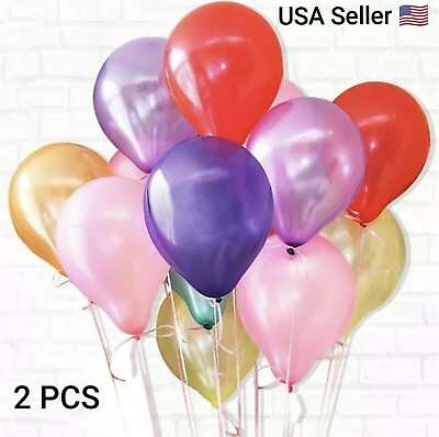 #ad 2Pcs 10inch 1.5g Pearl Latex Balloons Happy Birthday Party Wedding Christmas New