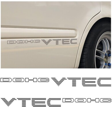 #ad DOHC Vtec Sticker 92 00 Honda Civic Si Die Cut Vinyl OEM 1.2quot; x 16quot;