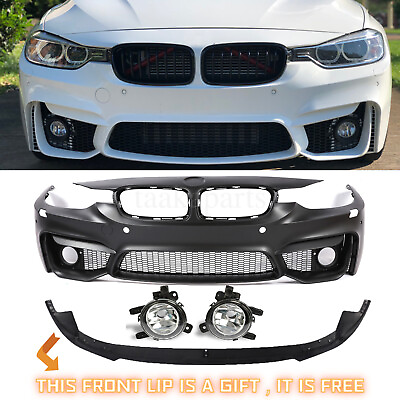 #ad Unpainted F30 M3 Style Front Bumper Cover Kit For BMW F30 F31 3 Series 2012 2019