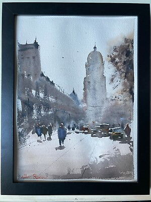 #ad Watercolor Painting Mexico Original “MEXICO CITYquot; 9x12 by John Harrison $55.00
