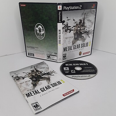 #ad Metal Gear Solid 3 PlayStation 2 PS2 Complete CIB. Cleaned and Tested