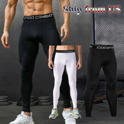 #ad Man#x27;s Compression Base Thermal Layer Workout Leggings Gym Sports Training Pants