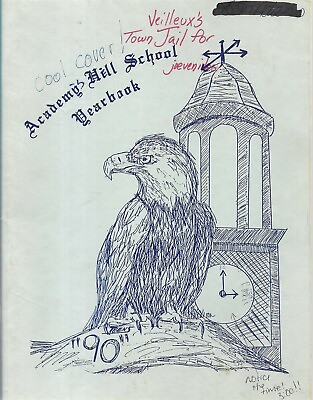 #ad Yearbook Academy Hill School Wilton Maine 1990 Free Shipping