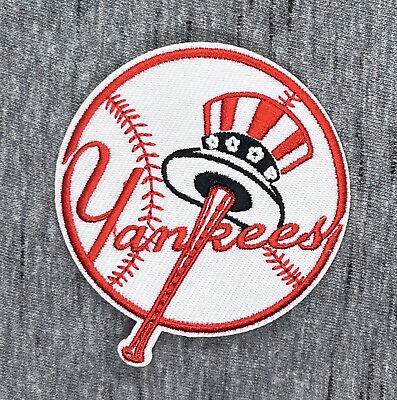 #ad NEW YORK YANKEES EMBROIDERED IRON ON PATCH APPROX. 2.75” DIAMETER FREE SHIPPING