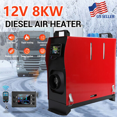 #ad Diesel Air Heater Parking Heater 8KW 12V Truck Heater w LCD Remote Control Set