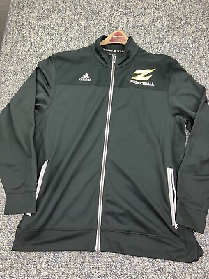 #ad Adidas University Of Akron NCAA Basketball Team Issue Full Zip Warmup Size XL