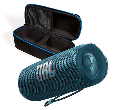 #ad JBL Flip 6 Blue Portable Bluetooth Speaker and Divvi Case Kit