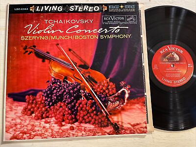 #ad Henryk Szeryng Munch Tchaikovsky Violin Concerto LP RCA Living Stereo 4s 2s M