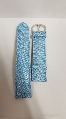 #ad Baby Blue Genuine Leather Replacement Watch Band Strap 20 mm w silver buckle $6.29