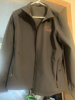 #ad NEW Unisex Gray Spring Fall Jacket Zipper Front 2 Zipper Pockets 2 Inside PKS C