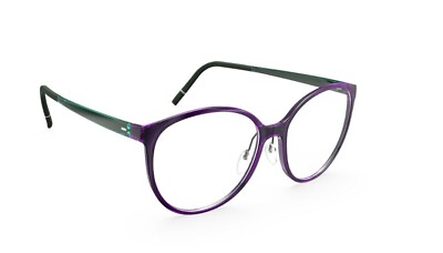 #ad Silhouette Vivid Sky FR 1614 75 4010 Oval Purple amp; Turquoise Women#x27;s Eyeglasses