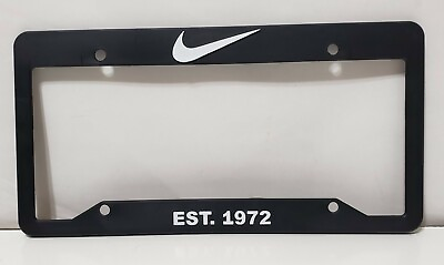 #ad NIKE COLLECTOR PROMO LICENSE PLATE FRAME EST. 1972 SWOOSH