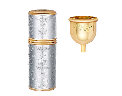 #ad CREED 1.7 oz 50 ml Gold Trim Silver Leather Atomizer MSRP $250.00