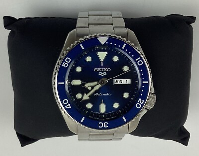 #ad SEIKO 5 Sport Men#x27;s SRPD51 Stainless Steel Automatic Blue Dial Watch $140.00