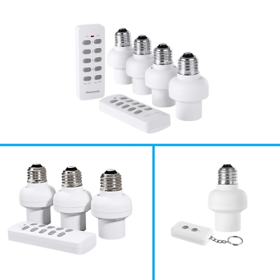 #ad DEWENWILS Remote Control Socket Wireless Light Socket Switch Kit 80 FT Range