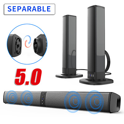 #ad Bluetooth 5.0 Home TV Sound Bar Speaker System Wireless Subwoofer 3D Surround $46.99
