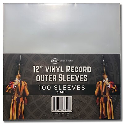 #ad 100 Clear LP Outer Sleeves 3 Mil High Quality Vinyl Record Album Covers