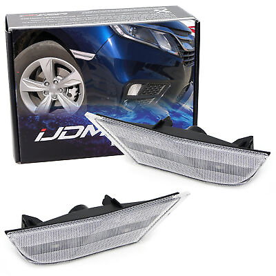 #ad JDM Clear Lens Front Bumper Side Marker Light Covers For 2018 up Honda Odyssey