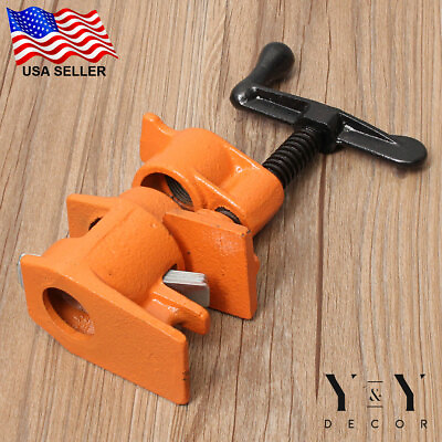 #ad 4 Pack 3 4quot; Wood Gluing Pipe Clamp Set Heavy Duty PRO Woodworking Cast Iron $38.99