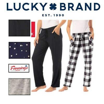 #ad Lucky Brand Ladies#x27; 2 Pack Lounge Pants Pajama Pants L11
