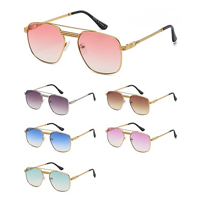 #ad Sunglasses Men Fashion Retro Style Square Gold Frame Classic Designer Hip Hop $12.98