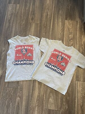 #ad St. Louis Cardinals Majestic 2011 World Series T Shirt Lot Of 2 Small