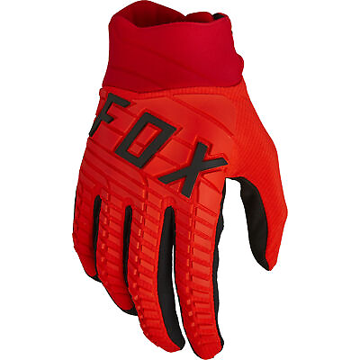 #ad Fox Racing Mens 360 Gloves Off Road Lever Grip Knuckle Coverage Fluorescent Red