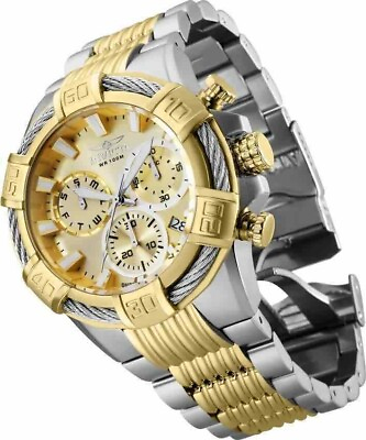 #ad Invicta 25864 51mm Gold Silver Stainless Steel Case Gold Silver *Links Removed*
