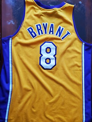 #ad Reebok Kobe Bryant Los Angeles Lakers Jersey Sz XL Authentic