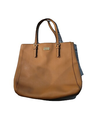 #ad Michael Kors Caramel Brown Tote Shopper Bag Purse Womens Jet Set Shoulder Bag
