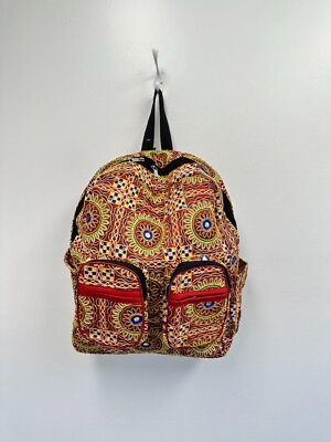 #ad NEW Multi color Embroidered Hippie Boho Mirrored Large Backpack Nepal Handmade $37.95