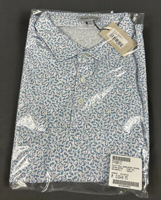 #ad Peter Millar Golf Shirt Polo Crown Pilot Mill Sunglasses Print XXL White $115